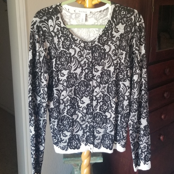 White House Black Market Jackets & Blazers - WHBM Floral Cardigan